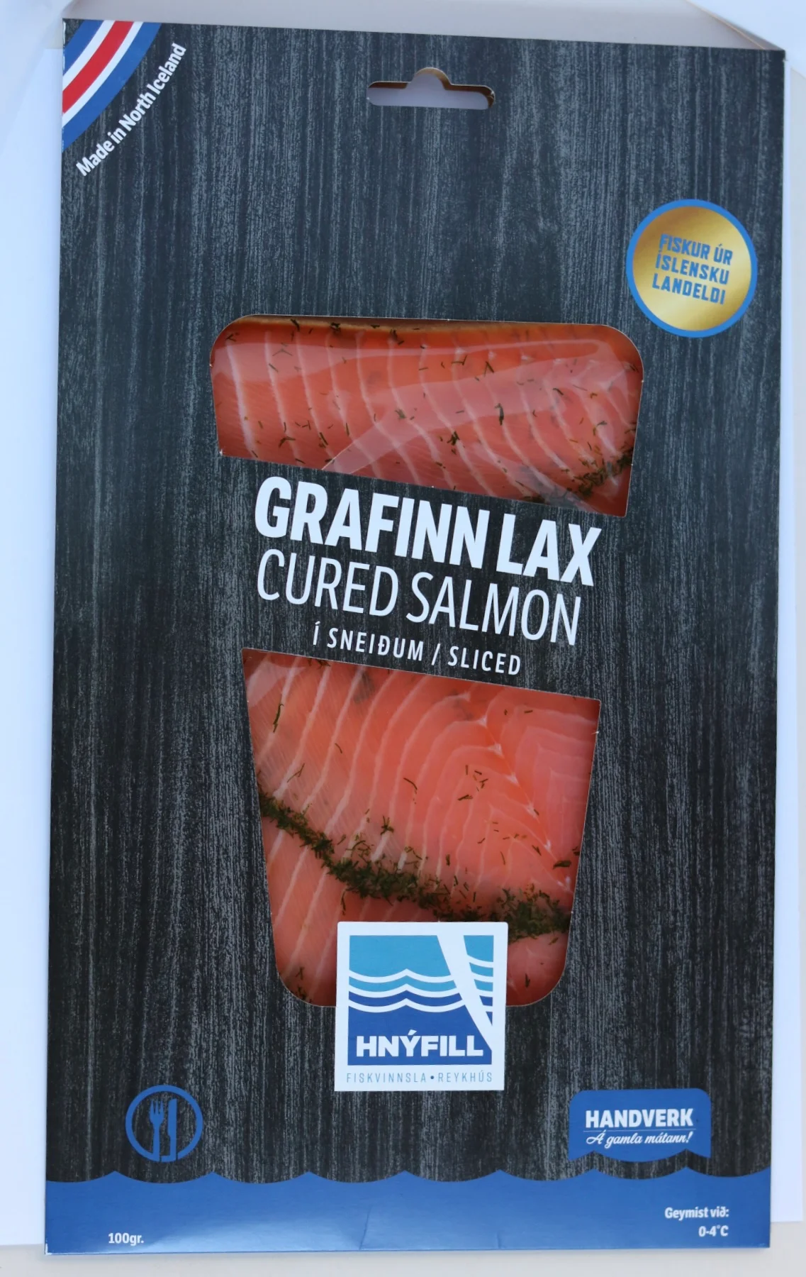 Sliced cured salmon